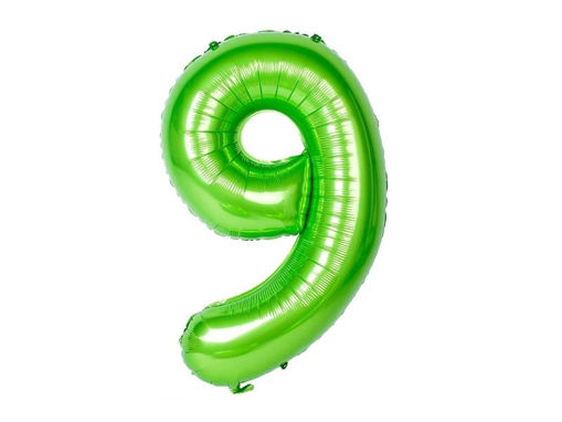 Picture of FOIL BALLOON NUMBER 9 GREEN 40 INCH